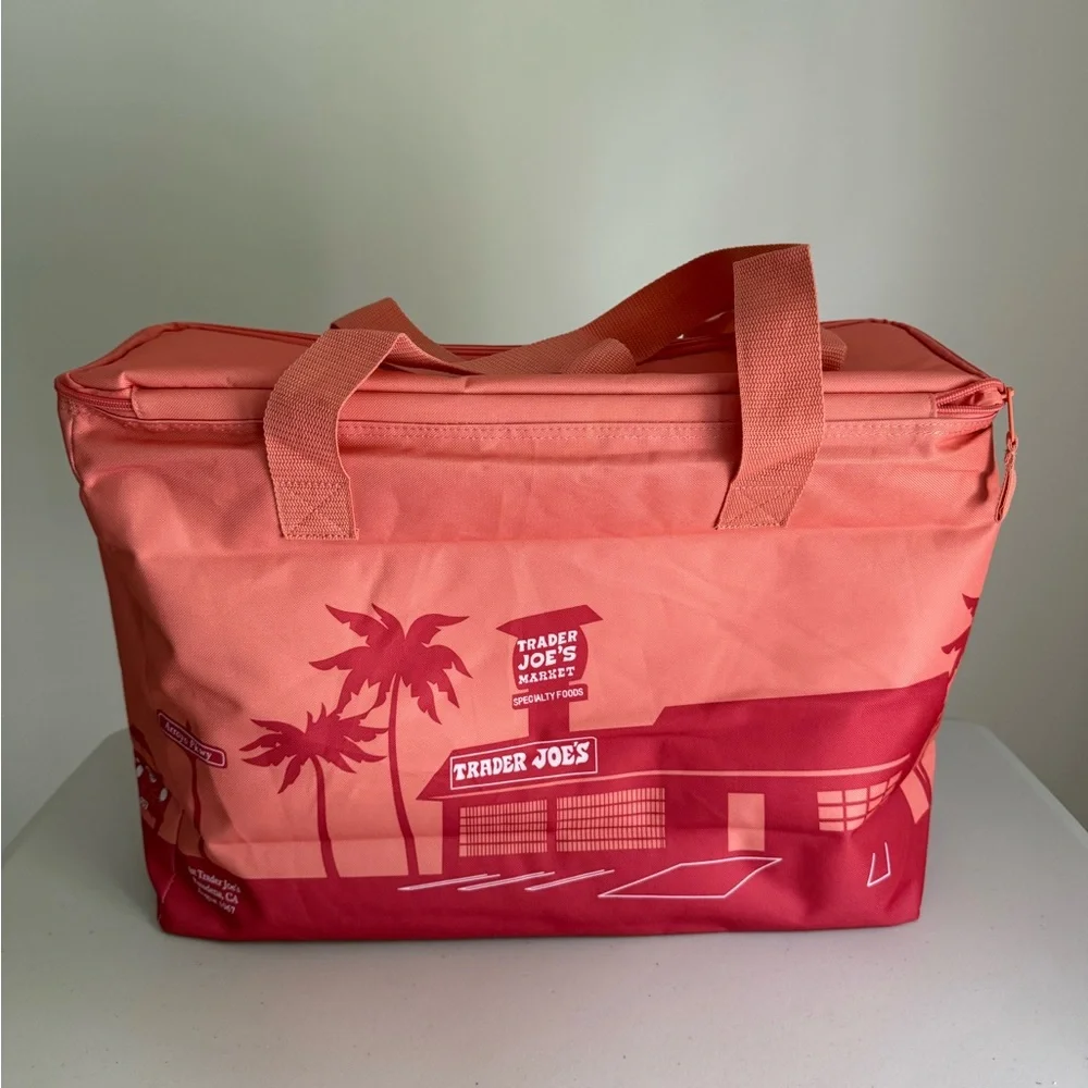 Trader Joes Large Reusable Insulated Bag Peach - Picture 4 of 6